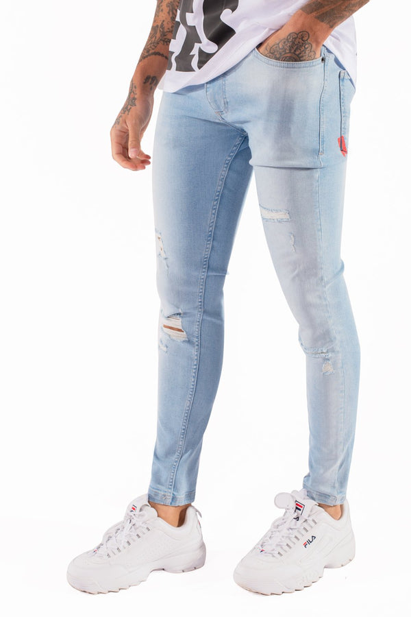 11 Degrees Distressed Jeans Skinny Fit - Light Wash