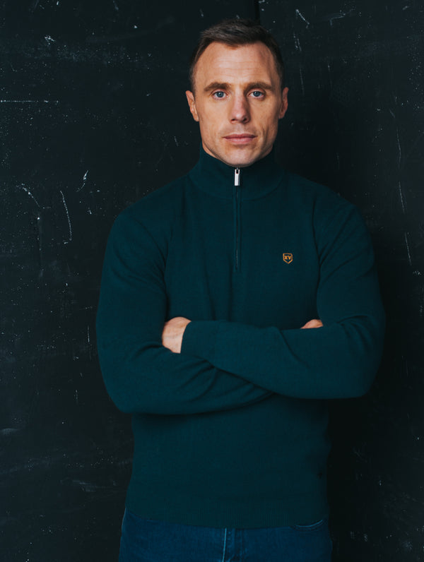 Tommy Bowe XV Kings Unione Half Zip - Jaded Mix