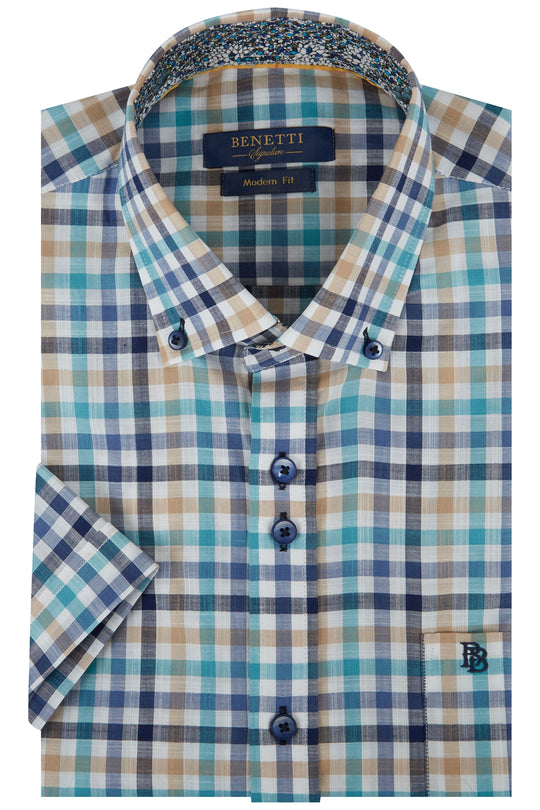 Benetti Gary Short Sleeve Shirt - Sand