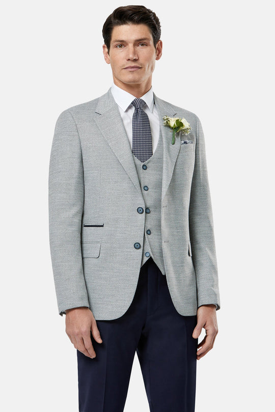 Benetti Harold 3 Piece Suit - Silver [Size 36R]