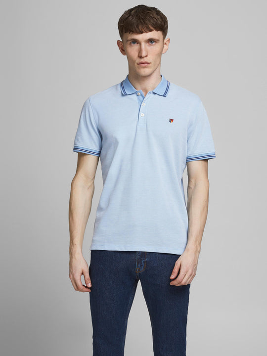 Jack and Jones Bluwin Polo Short Sleeve - Flint Stone