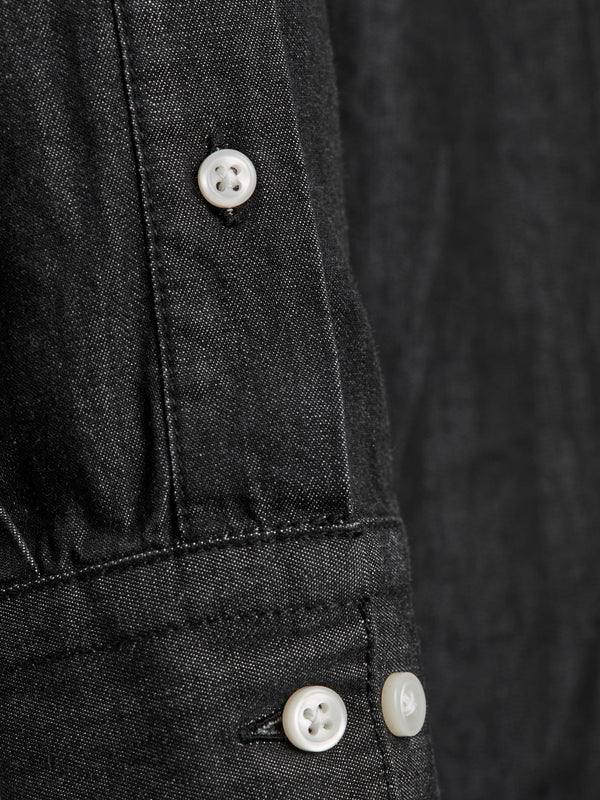 Jack & Jones Boys Plain Denim Shirt - Black Denim