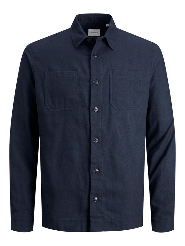 Jack & Jones Logan Autumn Solid Shirt - Navy Blazer
