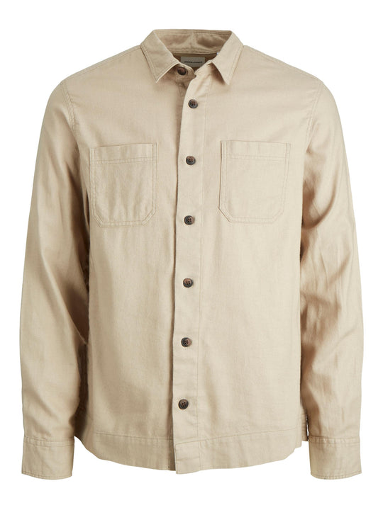 Jack & Jones Logan Autumn Solid Shirt - Crockery [Size M]
