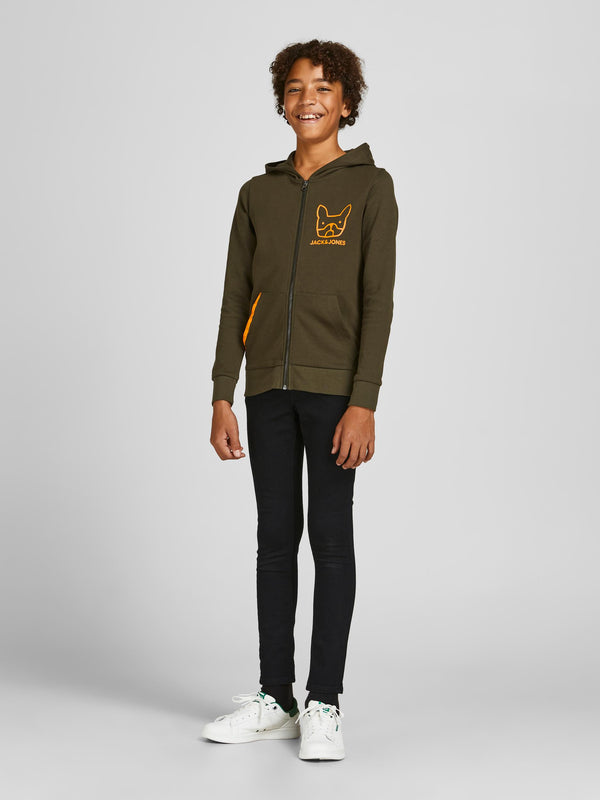 Jack & Jones Boys Dan 829 Skinny Fit Jeans - Black Denim