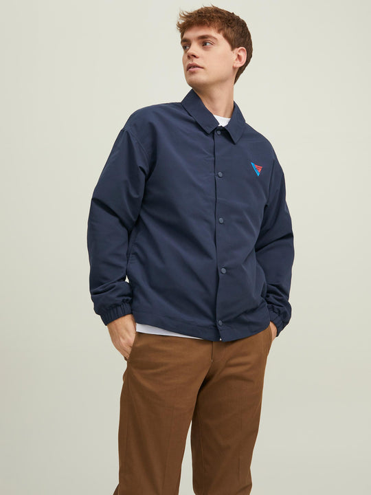 Jack & Jones Sports Coach Jacket - Navy Blazer