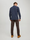 Jack & Jones Cor Flannel Check Shirt - Navy Blazer