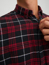 Jack & Jones Cor Flannel Check Shirt - Biking Red