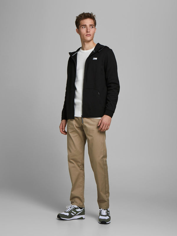 Jack & Jones Air Sweat Zip Hood - Black