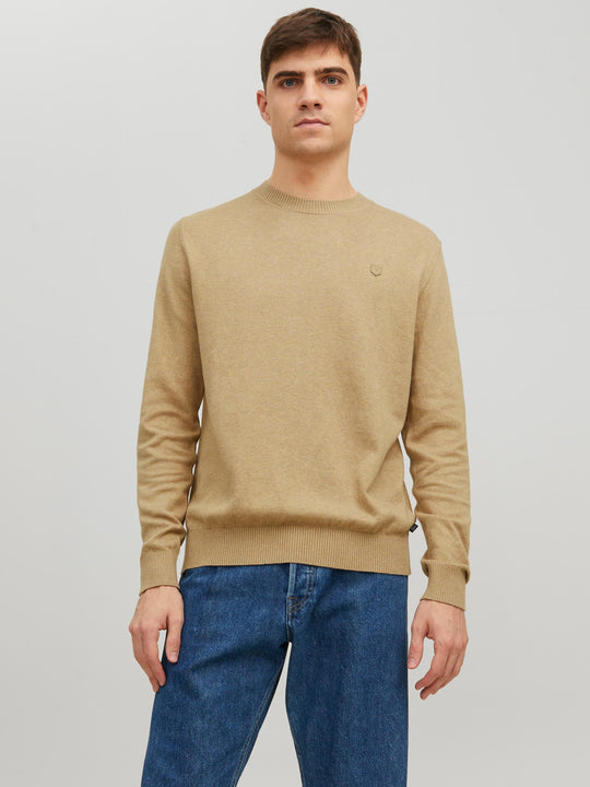 Jack & Jones Ray Cashmere Knit - Camel [Size 2XL]