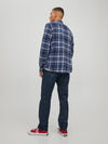 Jack & Jones Classic Check Shirt  - Navy Blazer