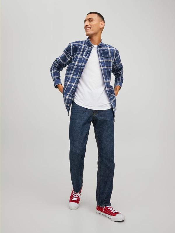 Jack & Jones Classic Check Shirt  - Navy Blazer