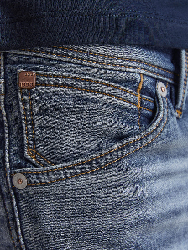 Jack & Jones Boys Dan Fox Skinny Fit Jeans 576  - Blue Denim