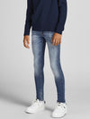 Jack & Jones Boys Dan Fox Skinny Fit Jeans 576  - Blue Denim