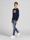 Jack & Jones Boys Dan Fox Skinny Fit Jeans 576  - Blue Denim