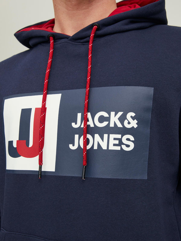 Jack & Jones Logan Sweat Hood - Navy Blazer