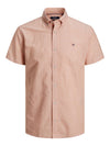 Jack & Jones Summer Linen Shield Short Sleeve Shirt Toast