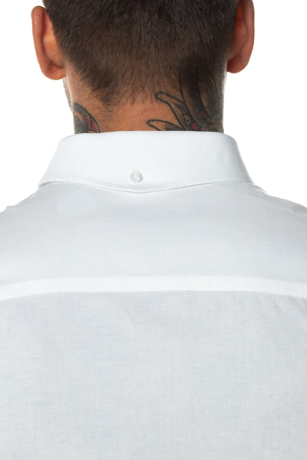 11 Degrees Long Sleeve Contrast Logo Shirt White