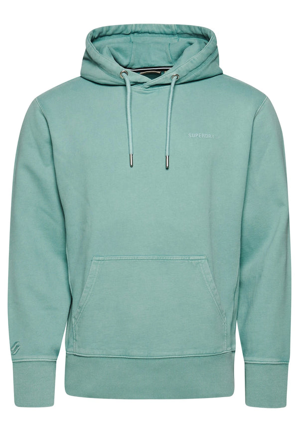 Superdry Code Essential Overdyed Hood - Tourmaline Blue