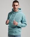 Superdry Code Essential Overdyed Hood - Tourmaline Blue