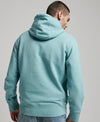 Superdry Code Essential Overdyed Hood - Tourmaline Blue