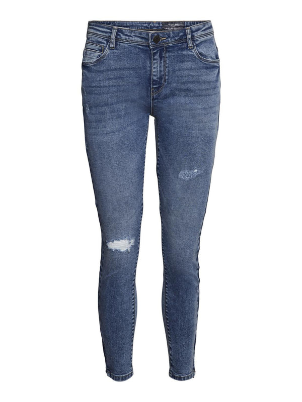 Noisy May Kimmy Dart Dest Jean - Medium Blue Denim