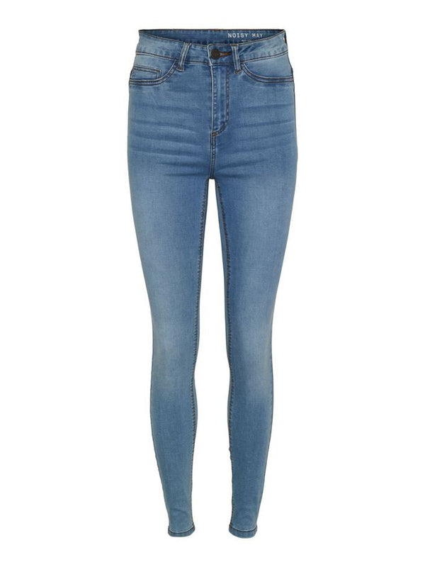 Noisy May Callie High Waist Skinny Jeans - Light Blue Denim