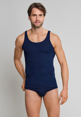 Schiesser Mens Vest - Navy