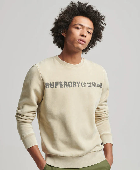 Superdry Vintage Corp Logo Crew - Pelican Beige [Size XL]