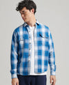 Superdry Vintage Flannel Shirt - Blue Twill Check [SIZE M]