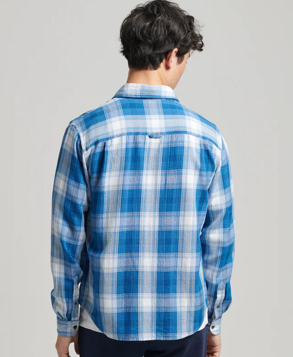 Superdry Vintage Flannel Shirt - Blue Twill Check [SIZE M]