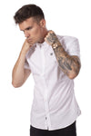 11 Degrees Short Sleeve Contrast Logo Shirt - White