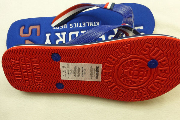 Superdry Scuba Flip Flops - Blue/Red [Size S (6-7)]