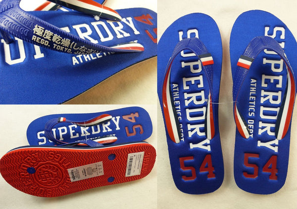 Superdry Scuba Flip Flops - Blue/Red [Size S (6-7)]