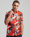 Superdry Vintage Hawaiian S/S Shirt - Aya Burnt Orange Floral