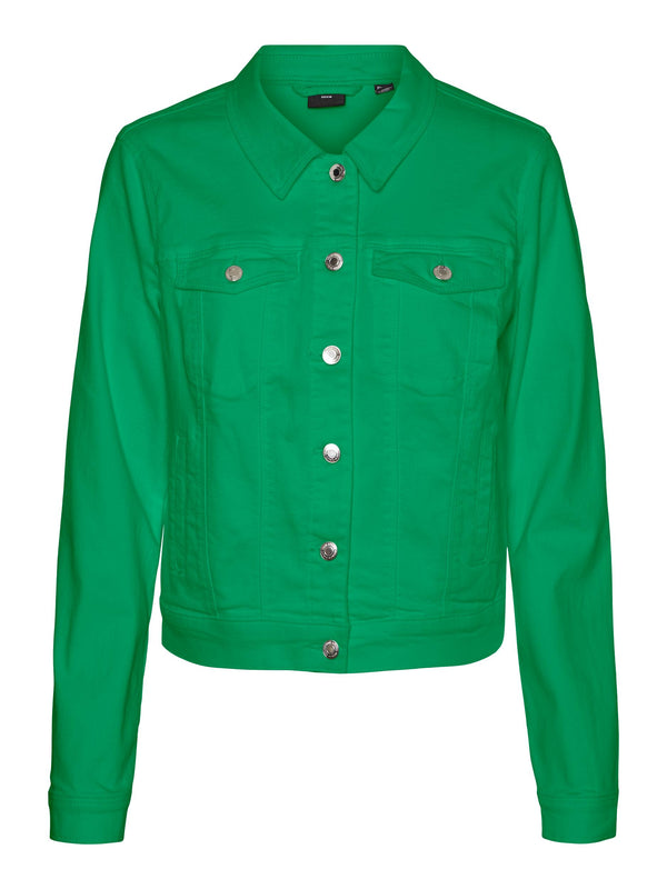 Vero Moda Wild Soya Denim Long Sleeve Jacket - Bright Green