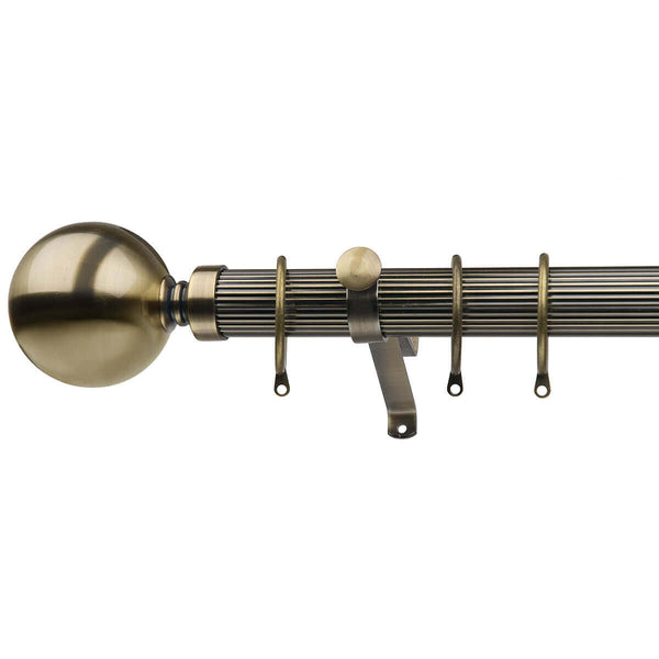 Viscount Curtain Pole Ball - Antique Brass