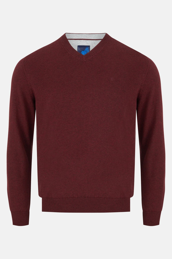 Benetti V-Neck Knit - Ruby