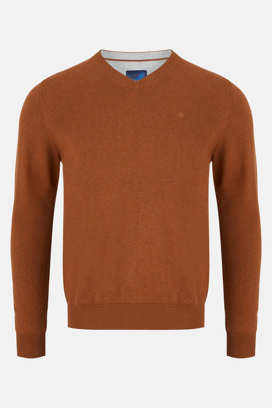 Benetti V-Neck Knit - Ginger [Size S]