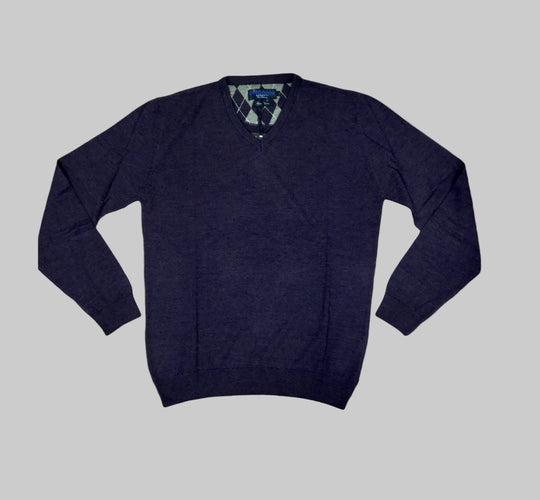 Benetti Merino Wool V-Neck - Grape [Size M]