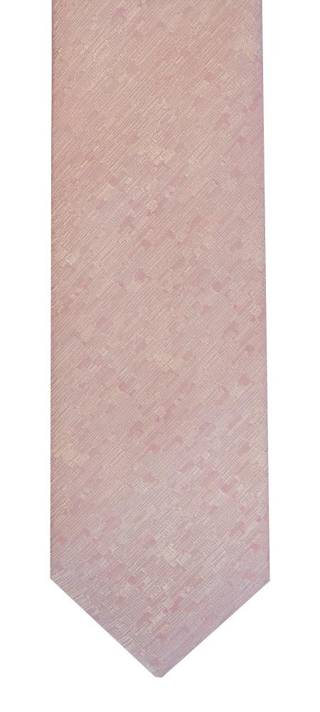 Lloyd Atree & Smith Skinny Polyester Texture Tie 6cm - Pink [#C1569/1]