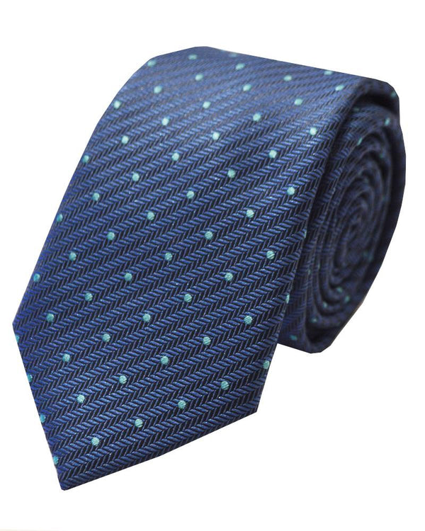 Lloyd Atree & Smith Skinny Spot Tie 6cm - Blue [#C201/4]