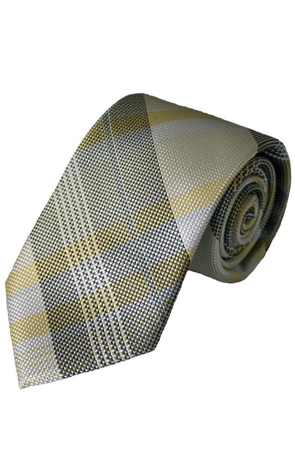 Llyod Atree 7.5cm Check Tie - Yellow