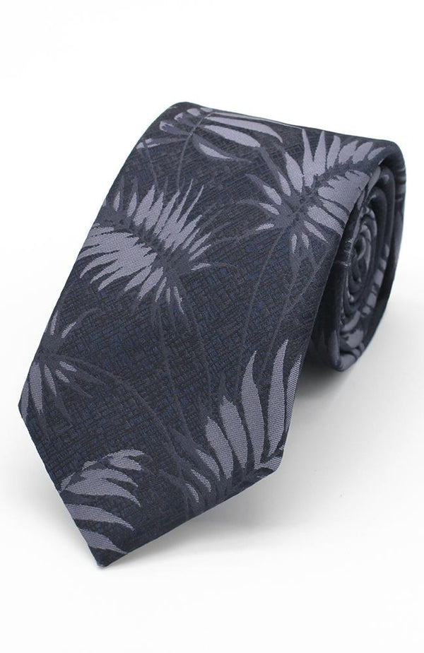 Lloyd Atree & Smith Tropical Floral Tie 7.5cm - Black [#F1774/5]