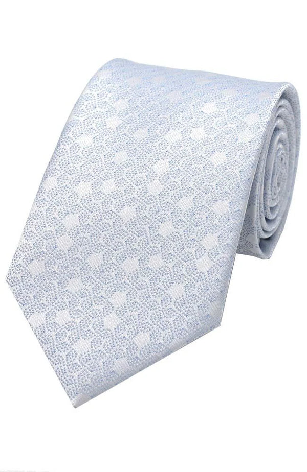 Lloyd Atree & Smith Subtle Pattern Tie 7.5cm - Silver Blue [#F1787/3]
