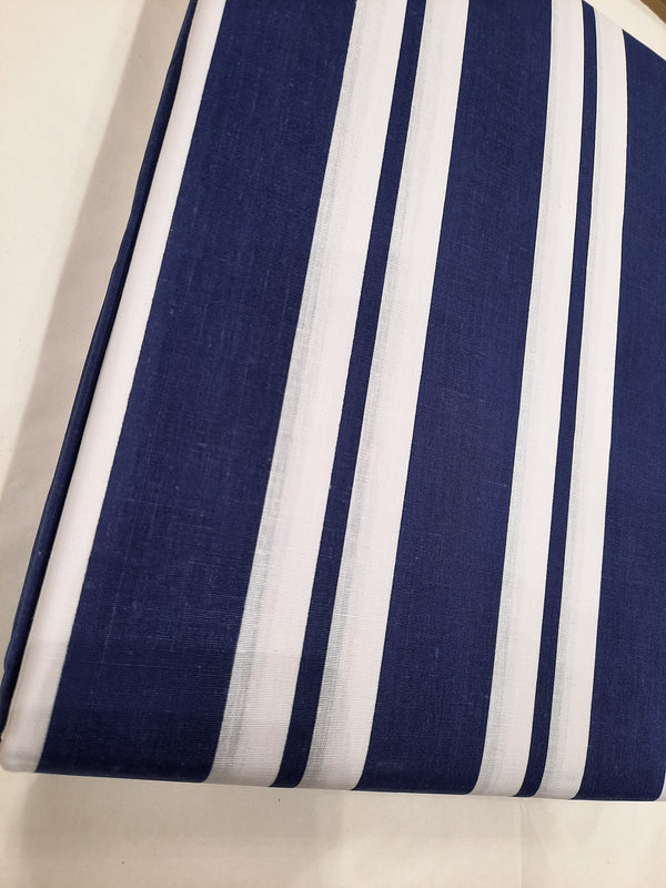 Portland King Sheet Set - Navy Stripe Bedding