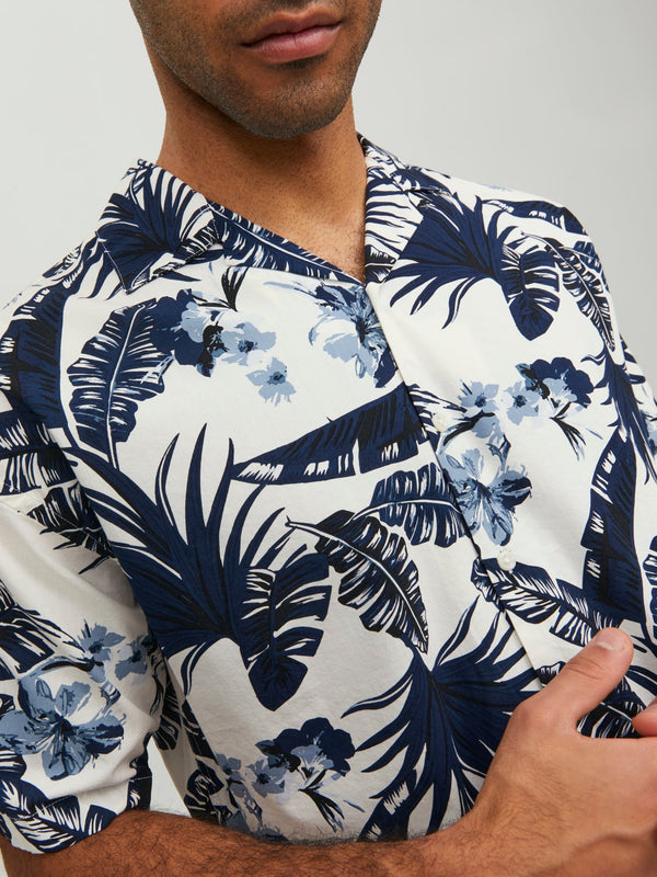 Jack Jones Tropic Resort Short Sleeve Shirt Tofu
