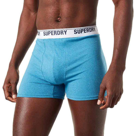 Superdry 2 Pack Boxers - Mazarine/Electric