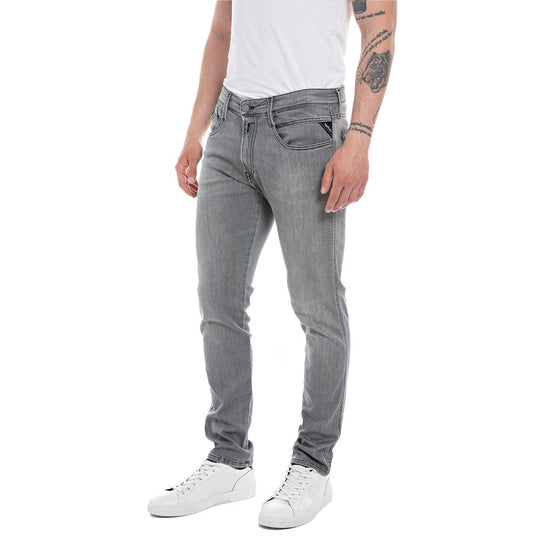 Replay Anbass Slim Fit Jeans - Light Grey Wash M914Y.000.51A.400.096 (Size 38/32)