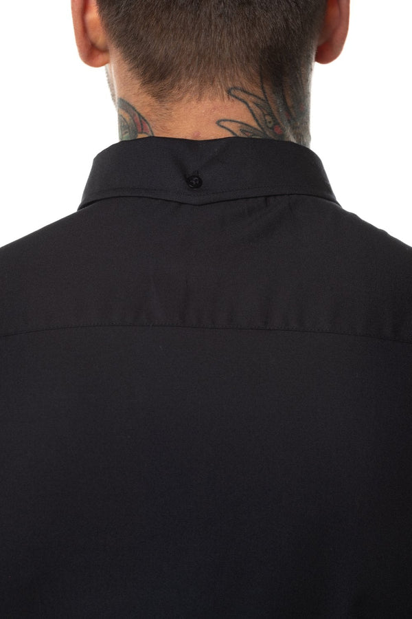 11 Degrees Short Sleeve Contrast Logo Shirt - Black